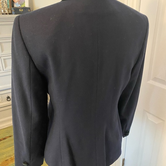 Jones New York virgin wool & velvet Women's Double-Breasted blazer 6 petite - Picture 10 of 11